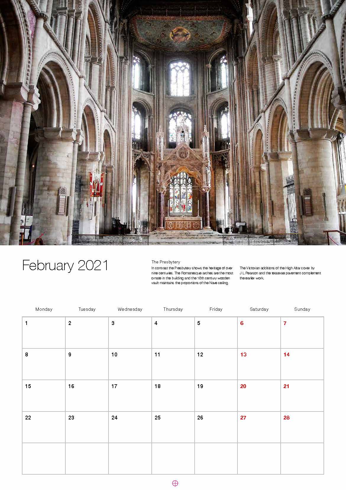 The 2021 Cathedral calendar goes on sale Peterborough Cathedral